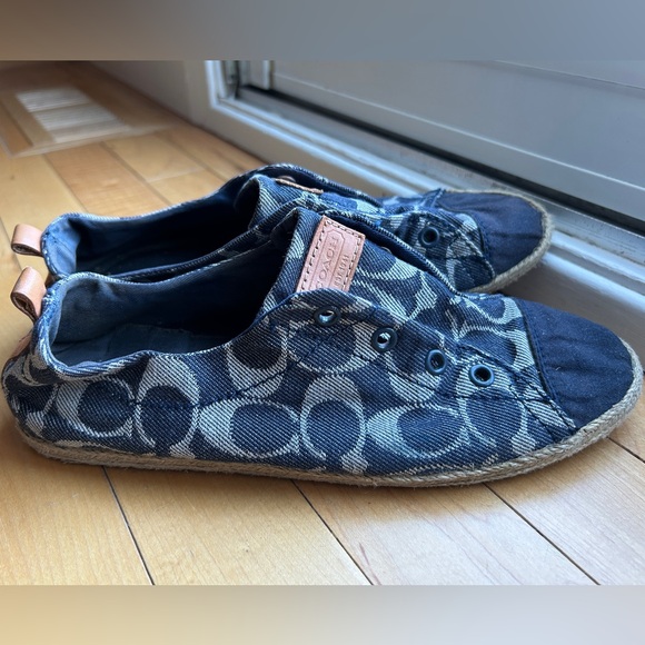 COACH: Denim Slip-on Espadrille Sneakers - Size 7 - Picture 5 of 5